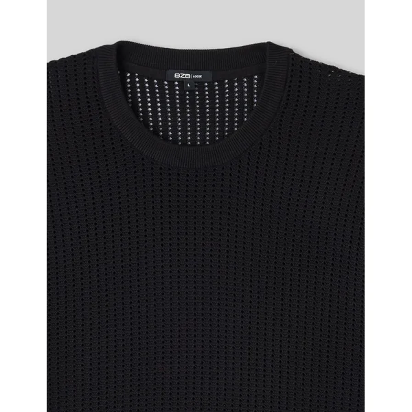T-shirt maille filet Noir