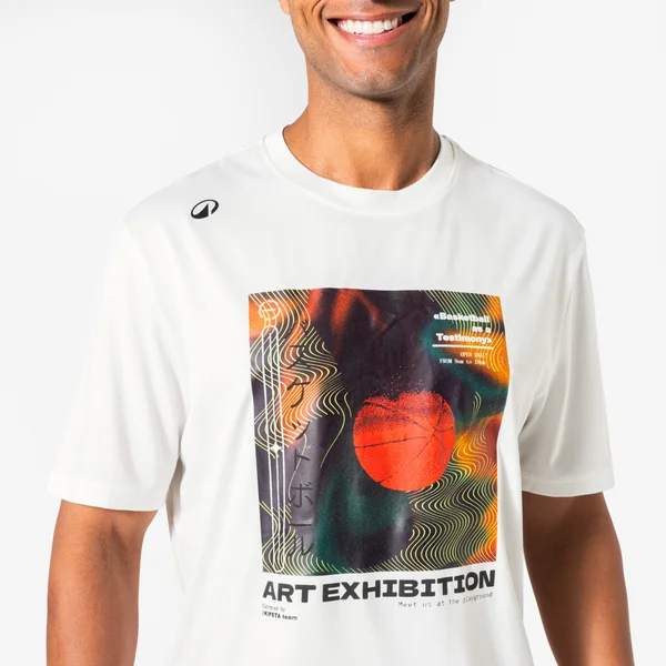 T-shirt / maillot basketball - TS500 fast blanc