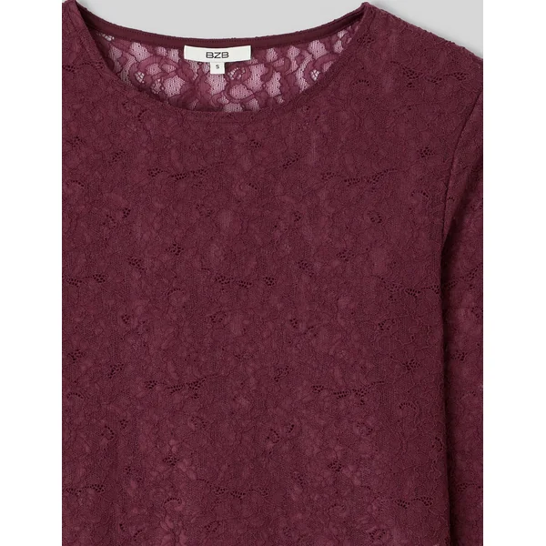 T-shirt manches longues en dentelle Pourpre