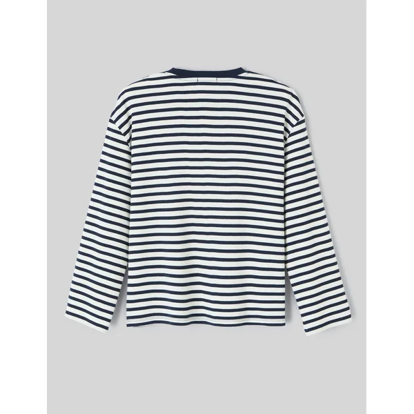 T-shirt manches longues rayé Bleu foncé