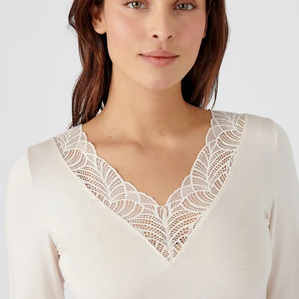 T-shirt Manches Longues - Sable Damart
