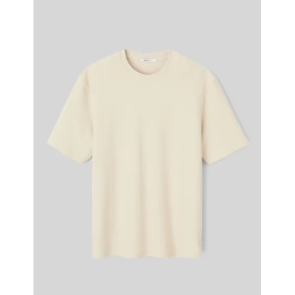 T-shirt matière fantaisie Blanc cassé