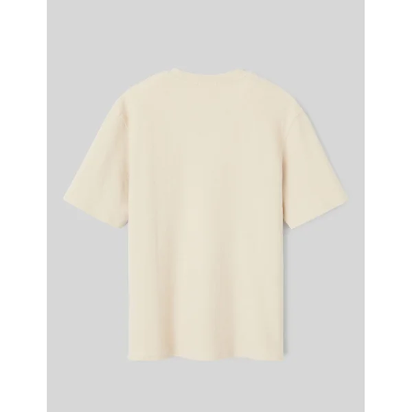 T-shirt matière fantaisie Blanc cassé