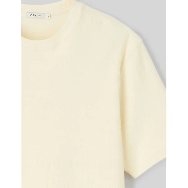 T-shirt matière fantaisie Jaune