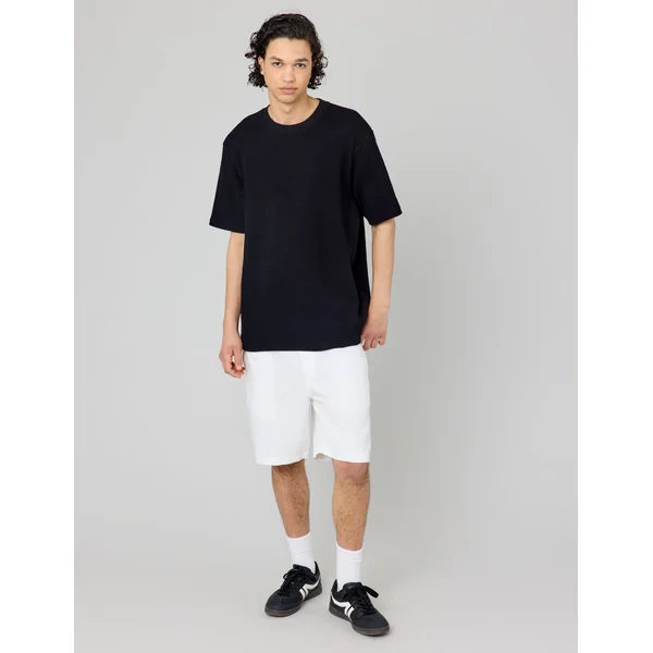 T-shirt matière fantaisie Noir