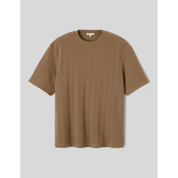 T-shirt matière fantaisie Vert Kaki