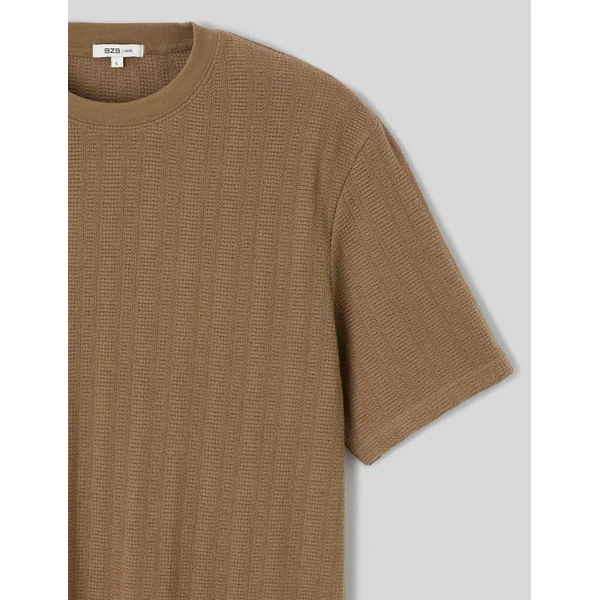 T-shirt matière fantaisie Vert Kaki