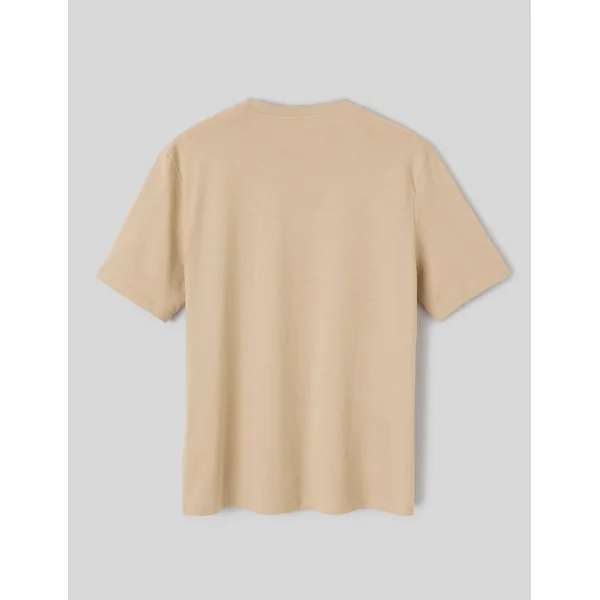 T-shirt message poitrine Beige