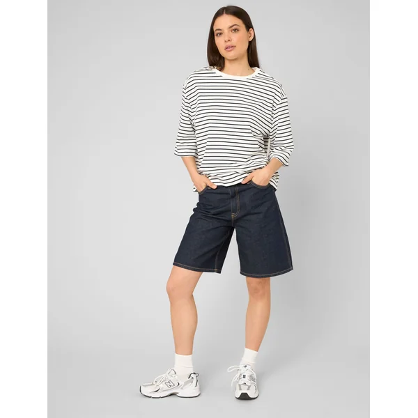 T-shirt oversize rayé Bleu foncé
