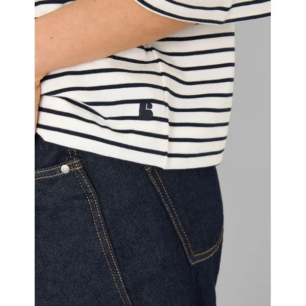 T-shirt oversize rayé Bleu foncé