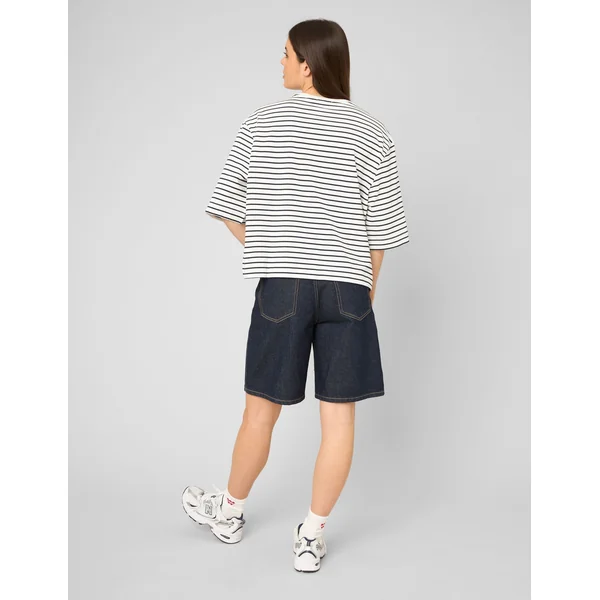 T-shirt oversize rayé Bleu foncé