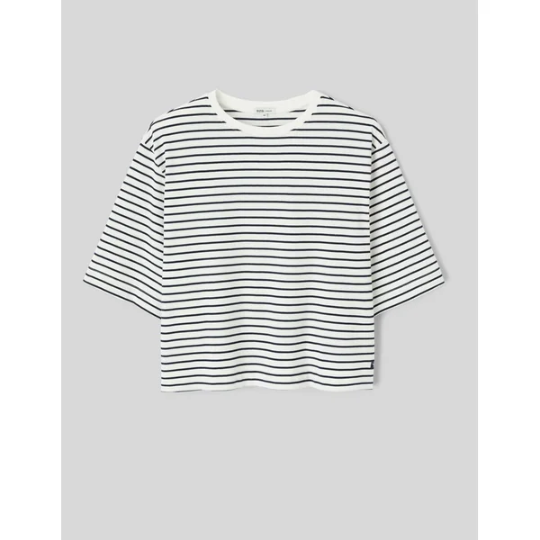 T-shirt oversize rayé Bleu foncé