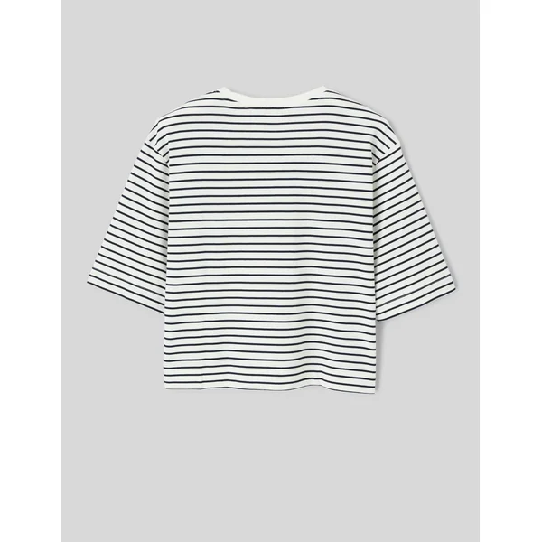 T-shirt oversize rayé Bleu foncé