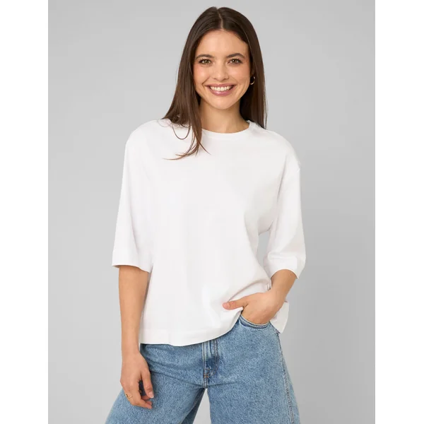 T-shirt oversize uni Blanc