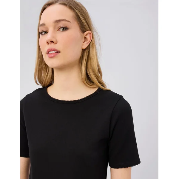 T-shirt péplum Noir