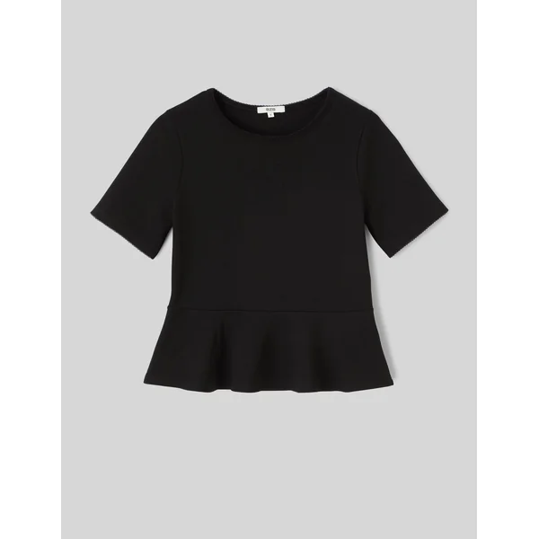 T-shirt péplum Noir