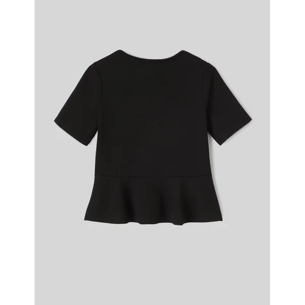 T-shirt péplum Noir