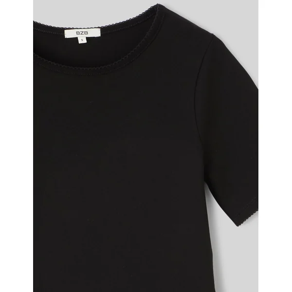 T-shirt péplum Noir