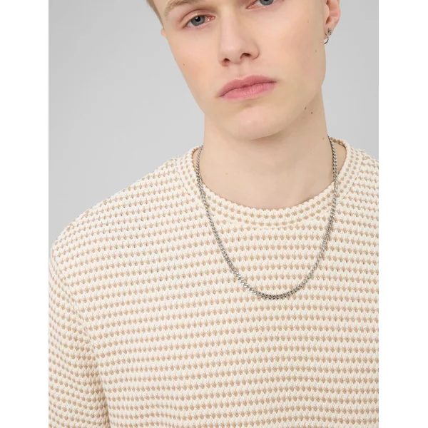 T-shirt rayures tricot Beige