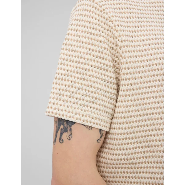 T-shirt rayures tricot Beige