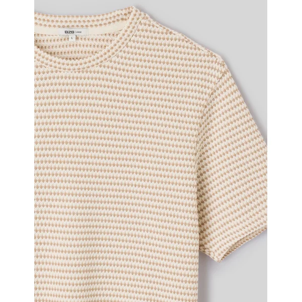 T-shirt rayures tricot Beige