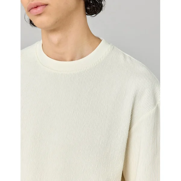 T-shirt reliéfé Blanc écru