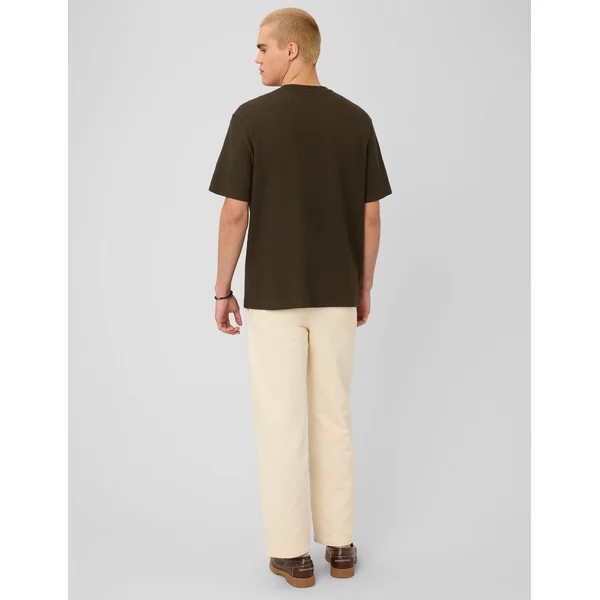 T-shirt texturé Kaki foncé