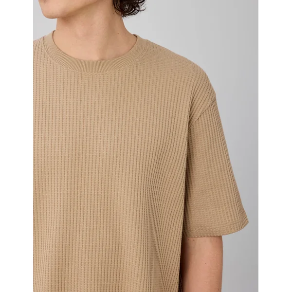 T-shirt texturé Marron