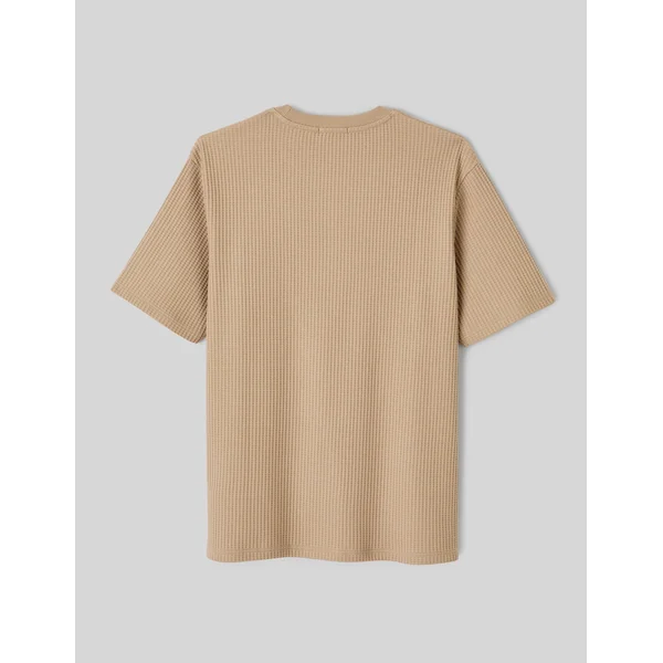 T-shirt texturé Marron