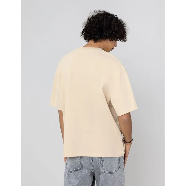 T-shirt uni et logo Blanc cassé