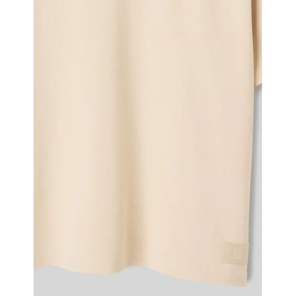 T-shirt uni et logo Blanc cassé