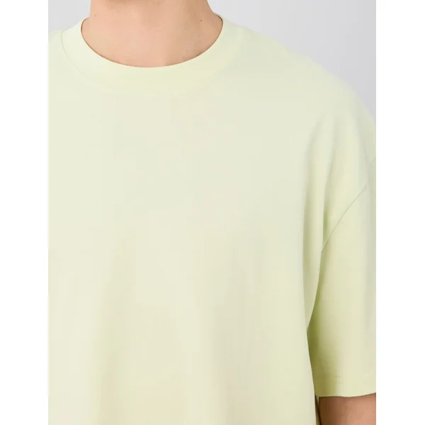 T-shirt uni et logo Jaune