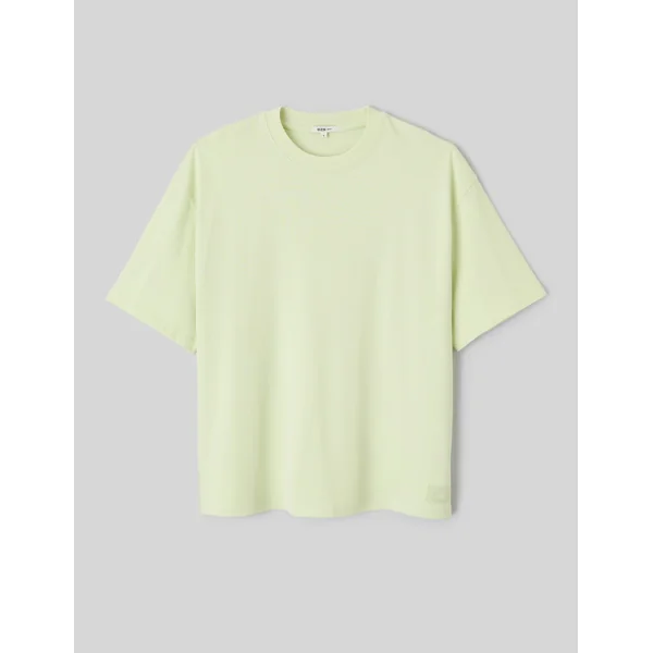 T-shirt uni et logo Jaune