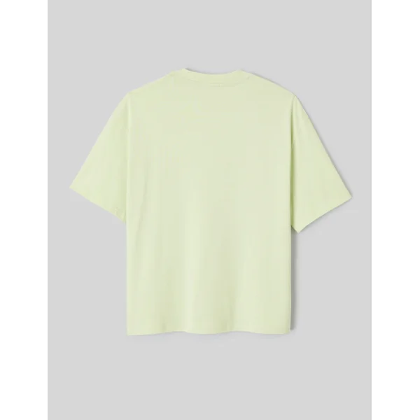 T-shirt uni et logo Jaune