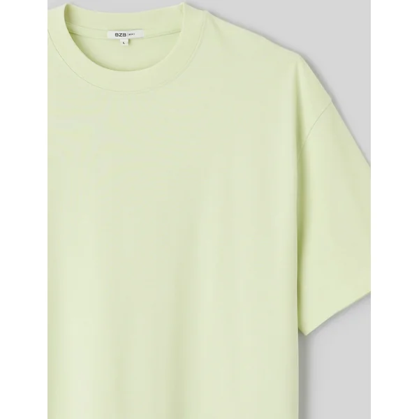 T-shirt uni et logo Jaune