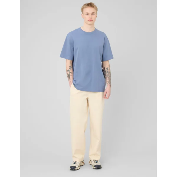 T-shirt uni loose premium Bleu moyen