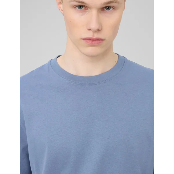 T-shirt uni loose premium Bleu moyen