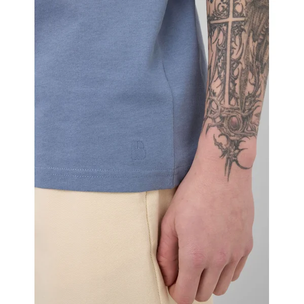 T-shirt uni loose premium Bleu moyen