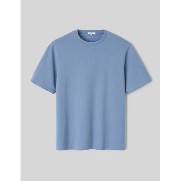 T-shirt uni loose premium Bleu moyen