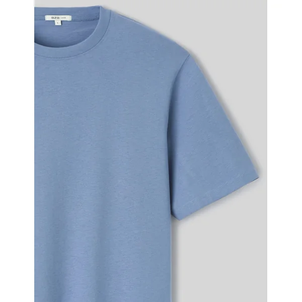 T-shirt uni loose premium Bleu moyen