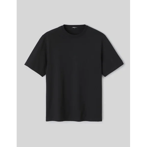 T-shirt uni loose premium Noir