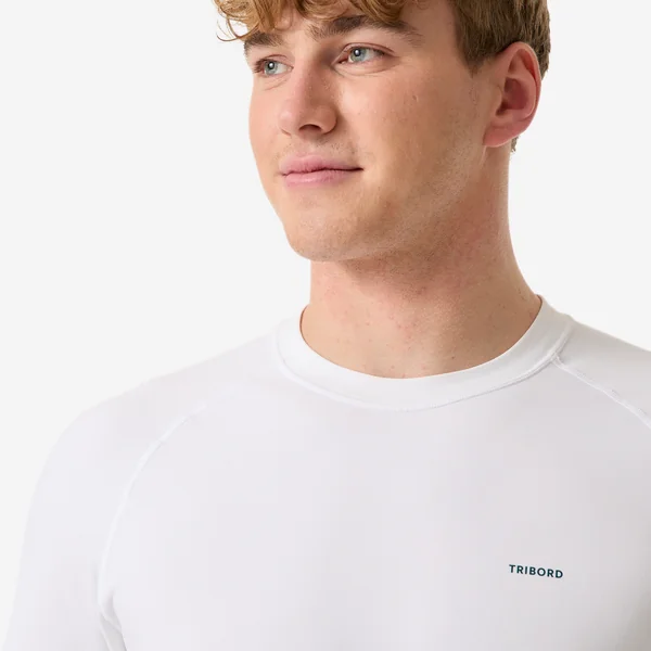 T-shirt voile anti-uv manches longues sailing 500 homme, blanc