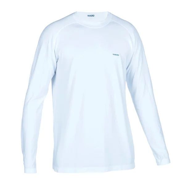 T-shirt voile anti-uv manches longues sailing 500 homme, blanc