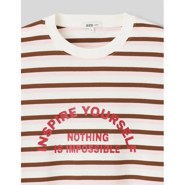 T-shirt à rayures Multicolore