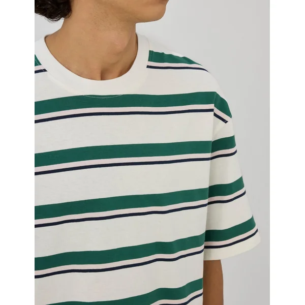 T-shirt à rayures Vert