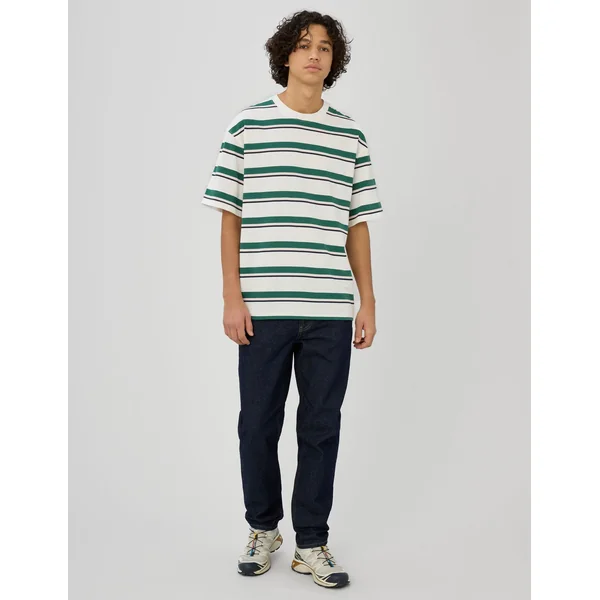 T-shirt à rayures Vert