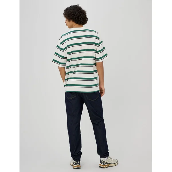 T-shirt à rayures Vert