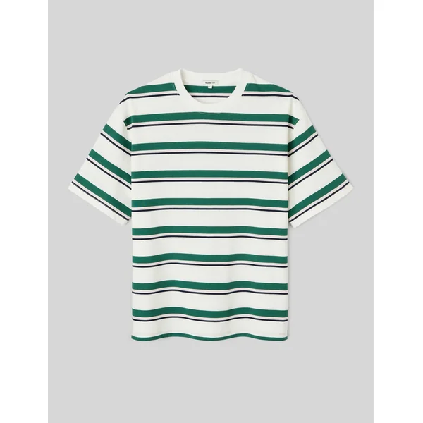 T-shirt à rayures Vert