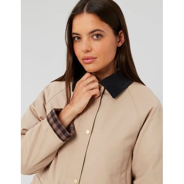 Veste avec col velours côtelé brown