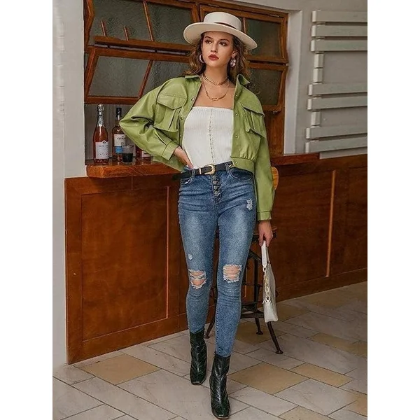 Veste Bohème Chic en Simili Cuir